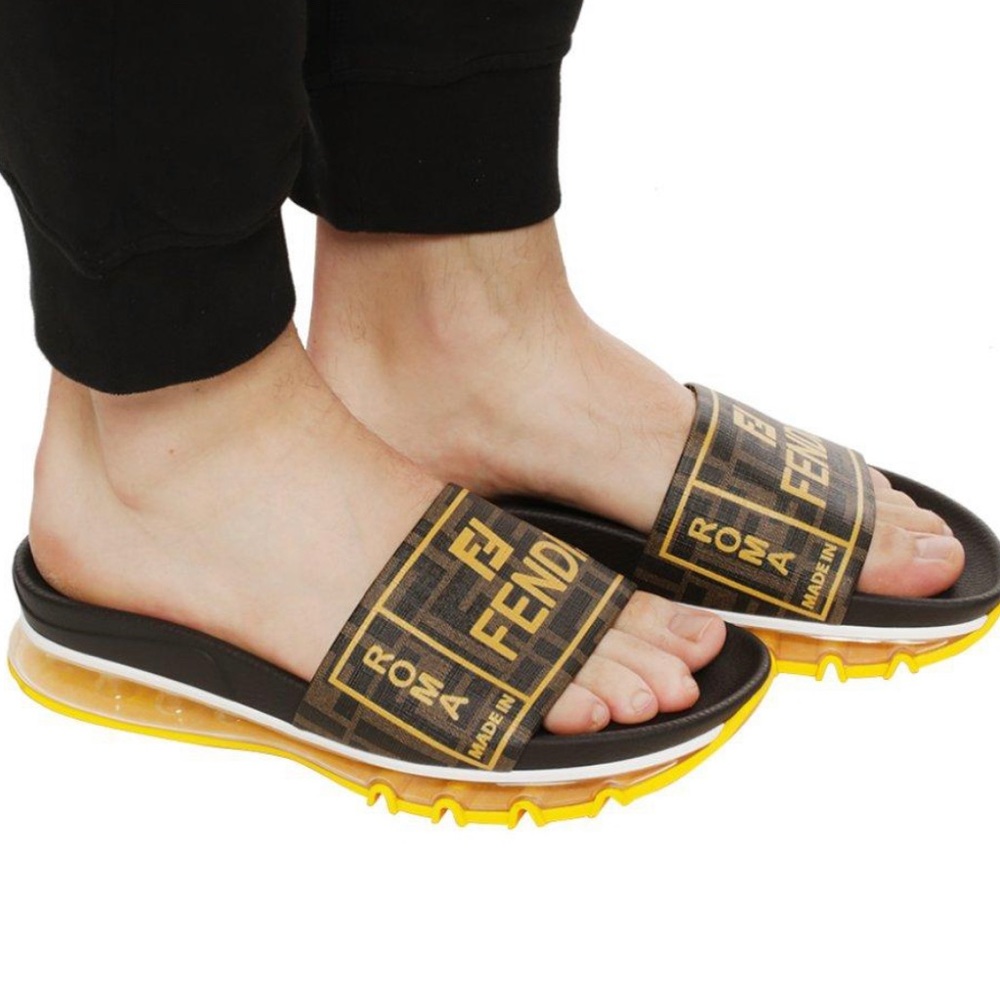 “Fendi FF logo slides”